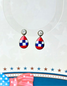 Stars & Stripes Swing Earrings-Earrings-Krush Kandy, Women's Online Fashion Boutique Located in Phoenix, Arizona (Scottsdale Area)