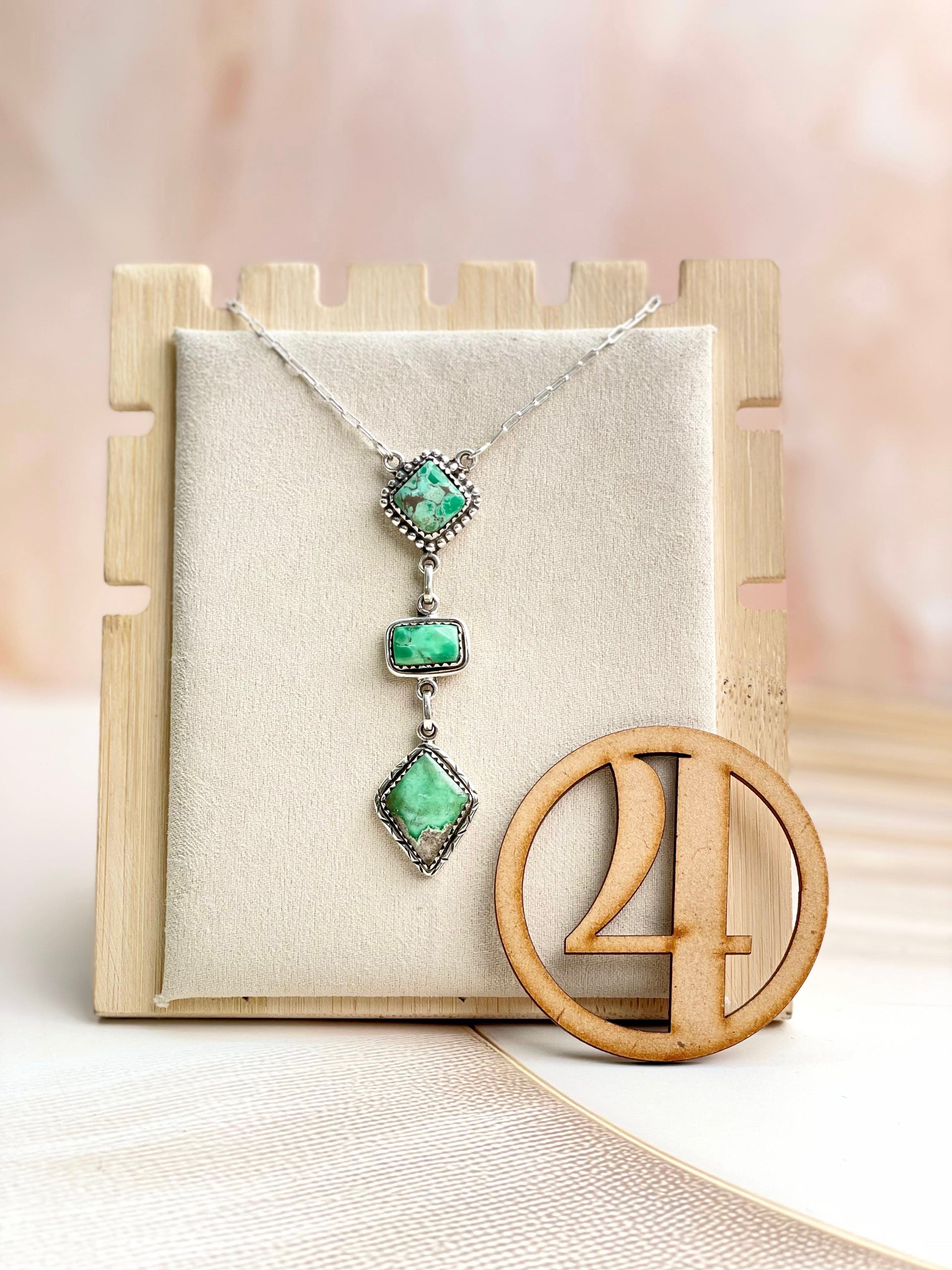 Australian Varascite Lariat Necklace Sno 15-Necklaces-Krush Kandy, Women's Online Fashion Boutique Located in Phoenix, Arizona (Scottsdale Area)