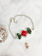Christmas in Kandyland Square Cluster Bracelet-Bracelets-Krush Kandy, Women's Online Fashion Boutique Located in Phoenix, Arizona (Scottsdale Area)