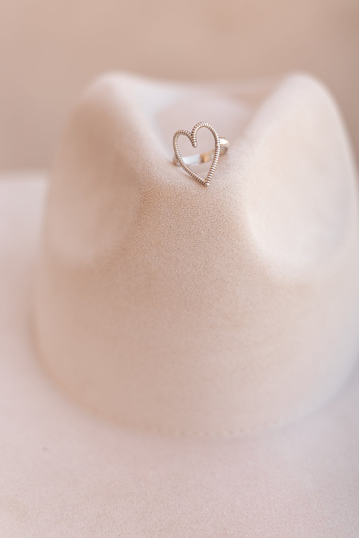 Sterling Silver Open Heart Ring - Handmade Jewelry – Krush Kandy display picture 1