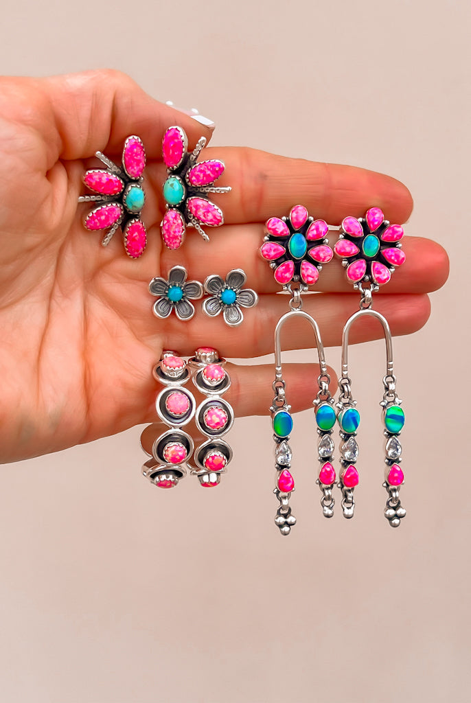 Sequence Stone Earrings-Drop Earrings-Krush Kandy, Women's Online Fashion Boutique Located in Phoenix, Arizona (Scottsdale Area)