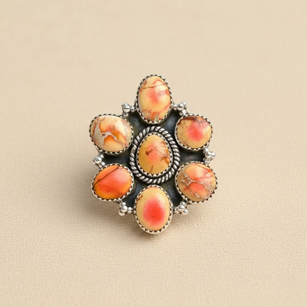 Desert Jasper Multi Cluster Rings-Rings-Krush Kandy, Women's Online Fashion Boutique Located in Phoenix, Arizona (Scottsdale Area)