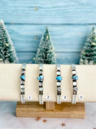 Golden Hills White Shell & Crystal Sterling Stamped Cuff-Bracelets-Krush Kandy, Women's Online Fashion Boutique Located in Phoenix, Arizona (Scottsdale Area)