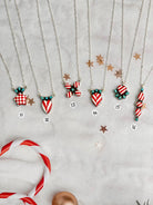 Holly Jolly Red & White Christmas Necklaces-Necklaces-Krush Kandy, Women's Online Fashion Boutique Located in Phoenix, Arizona (Scottsdale Area)