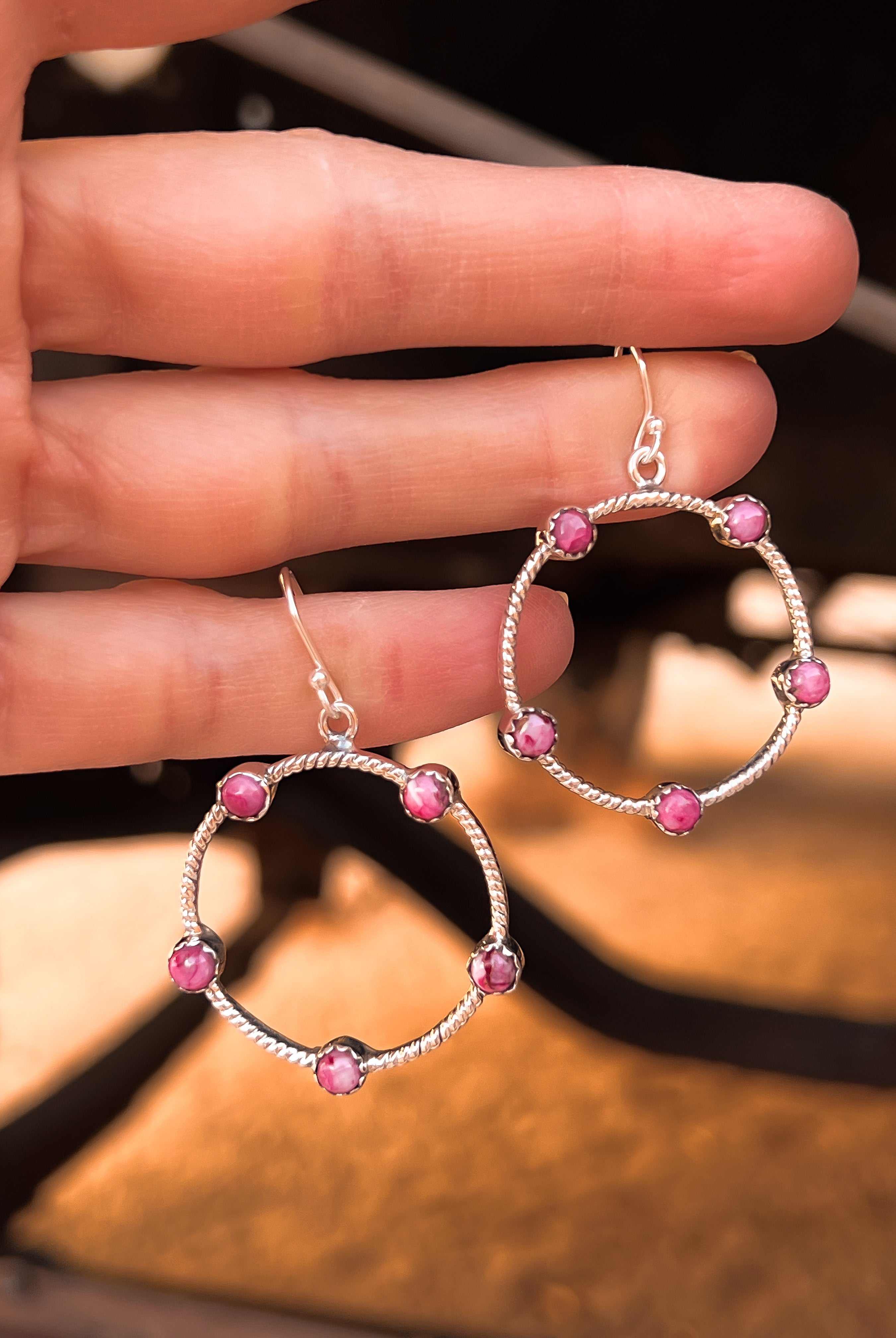 Twisted Rope Stone Hoop Earrings | PREORDER NOW OPEN-Earrings-Krush Kandy, Women's Online Fashion Boutique Located in Phoenix, Arizona (Scottsdale Area)
