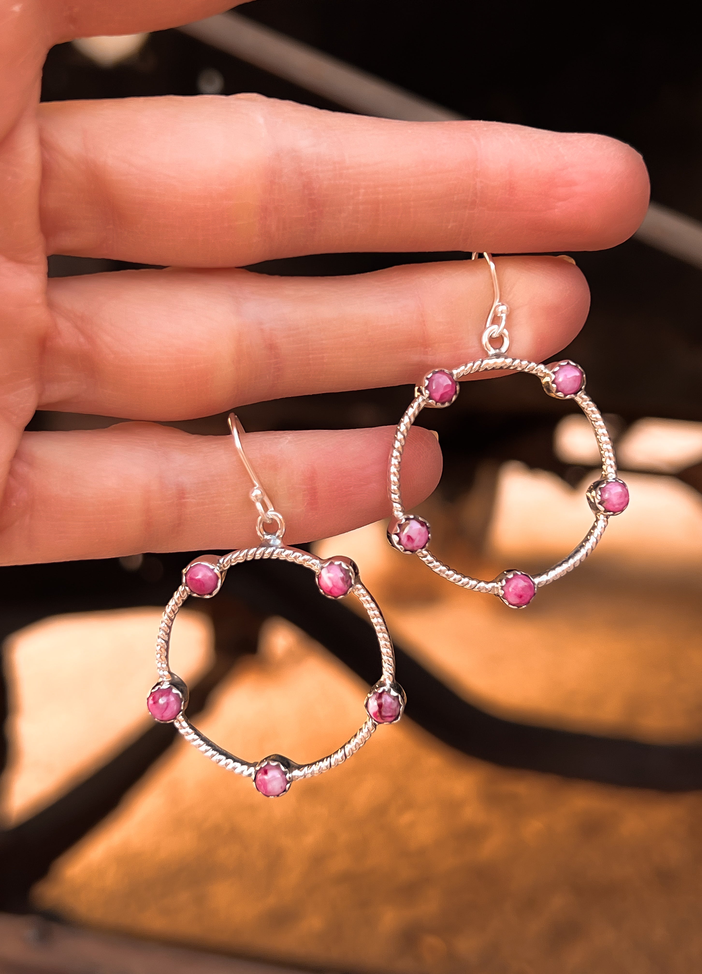 Twisted Rope Stone Hoop Earrings | PREORDER NOW OPEN-Earrings-Krush Kandy, Women's Online Fashion Boutique Located in Phoenix, Arizona (Scottsdale Area)