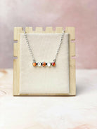 Multi Gem and MOP Bar Necklace-Necklaces-Krush Kandy, Women's Online Fashion Boutique Located in Phoenix, Arizona (Scottsdale Area)