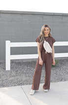 Ultimate Luxe Stretchy Tee & Pant Set-2 Piece Outfit Sets-Krush Kandy, Women's Online Fashion Boutique Located in Phoenix, Arizona (Scottsdale Area)