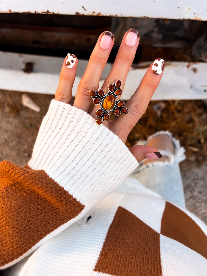 Amber In August Cluster Ring (PRE ORDER NOW OPEN)-Krush Kandy, Women's Online Fashion Boutique Located in Phoenix, Arizona (Scottsdale Area)