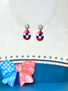 Stars & Stripes Swing Earrings-Earrings-Krush Kandy, Women's Online Fashion Boutique Located in Phoenix, Arizona (Scottsdale Area)