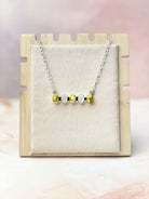 Multi Gem and MOP Bar Necklace-Necklaces-Krush Kandy, Women's Online Fashion Boutique Located in Phoenix, Arizona (Scottsdale Area)