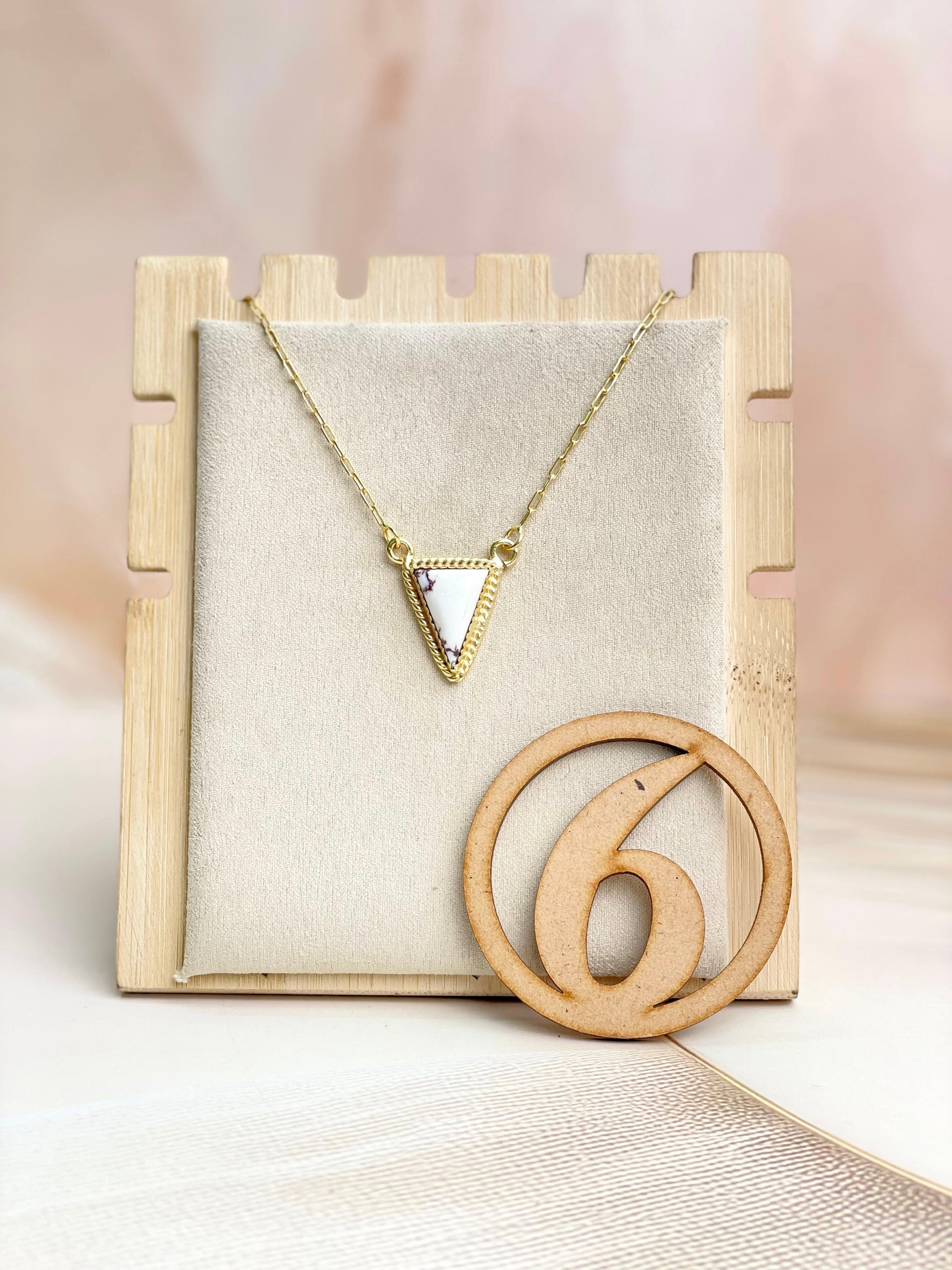 Krushed Gold & Stone Slab Geometric Necklace-Necklaces-Krush Kandy, Women's Online Fashion Boutique Located in Phoenix, Arizona (Scottsdale Area)