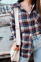 Cool As Ice Long Sleeve Plaid Top | S-2X, 3 Colors!-Long Sleeve Tops-Krush Kandy, Women's Online Fashion Boutique Located in Phoenix, Arizona (Scottsdale Area)