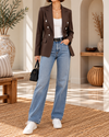 Ivy Lane Button Up Collared Neck Blazer