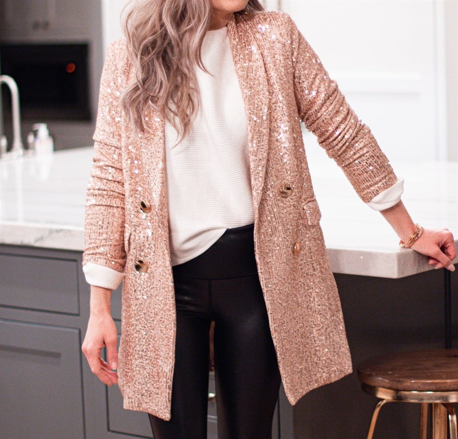 Sparkle On Sequin Blazer | S-3X, 4 Colors-Blazers-Krush Kandy, Women's Online Fashion Boutique Located in Phoenix, Arizona (Scottsdale Area)