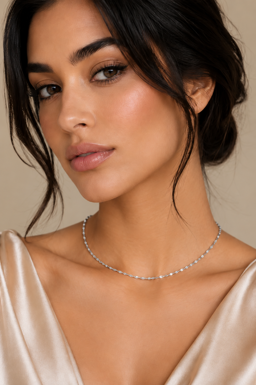 Elegant Silver Chain Beauty Portrait.png