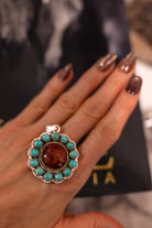 Elite Baddie Desert Ember Turquoise Halo Pendant.jpeg