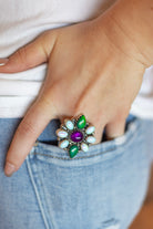 Emerald Violet Opal Blossom Statement Ring S.NO 5.jpeg