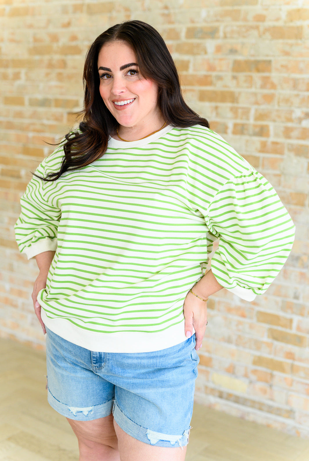 Enrichment Time Striped Top-Short Sleeve Tops-Krush Kandy, Women's Online Fashion Boutique Located in Phoenix, Arizona (Scottsdale Area)
