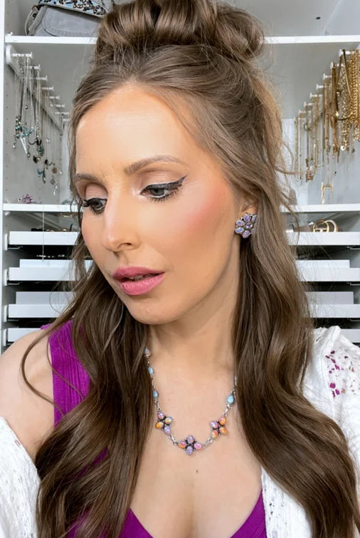 Beautiful Opal Pendant Necklace-Necklaces-Krush Kandy, Women's Online Fashion Boutique Located in Phoenix, Arizona (Scottsdale Area)