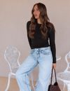 Everyday Luxe Ribbed Long Sleeve Top