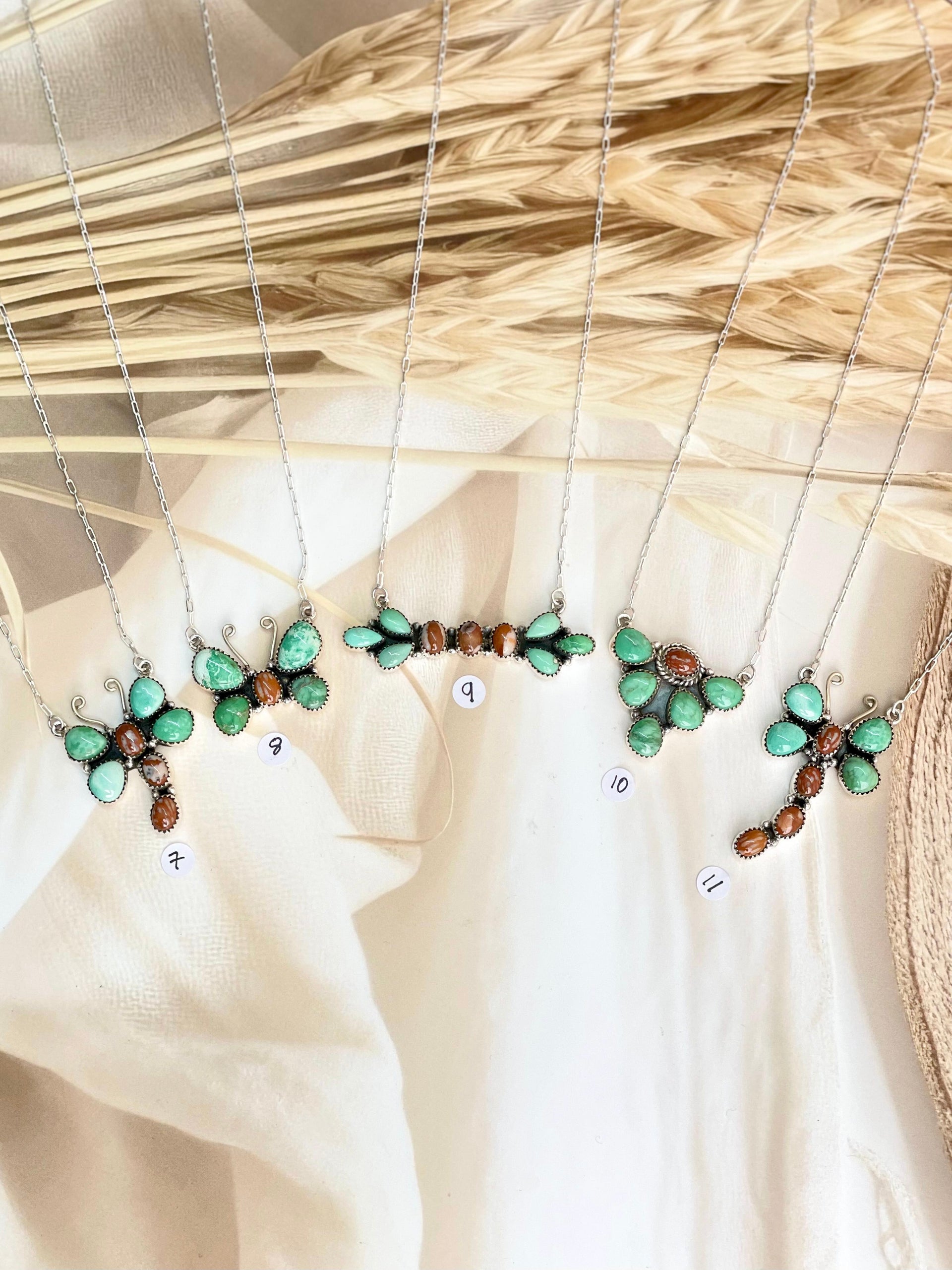 Varascite & Deer Fawn Necklace no7-Necklaces-Krush Kandy, Women's Online Fashion Boutique Located in Phoenix, Arizona (Scottsdale Area)