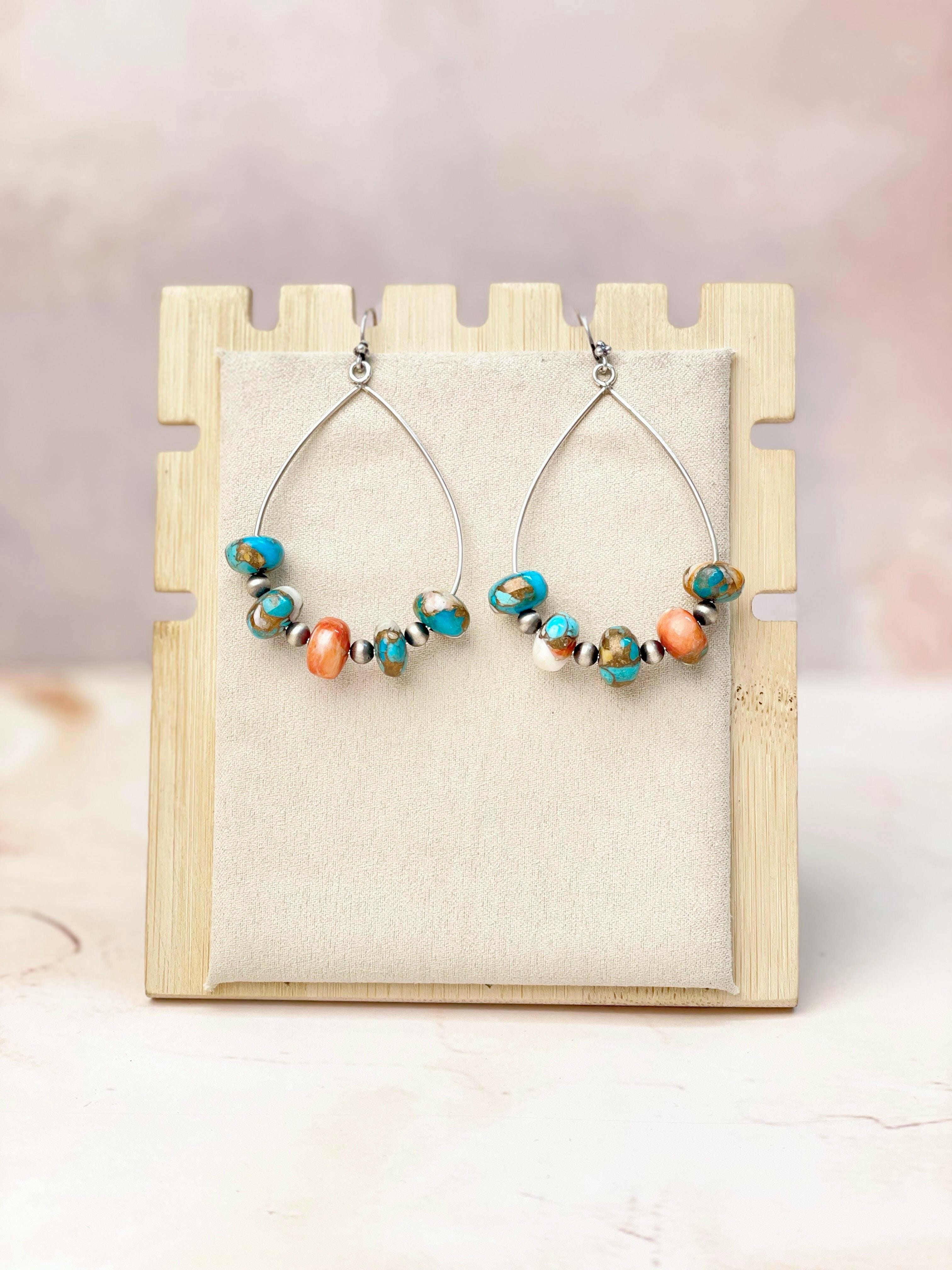 Summertime Copper Boho Desert Pearls Earrings-Earrings-Krush Kandy, Women's Online Fashion Boutique Located in Phoenix, Arizona (Scottsdale Area)