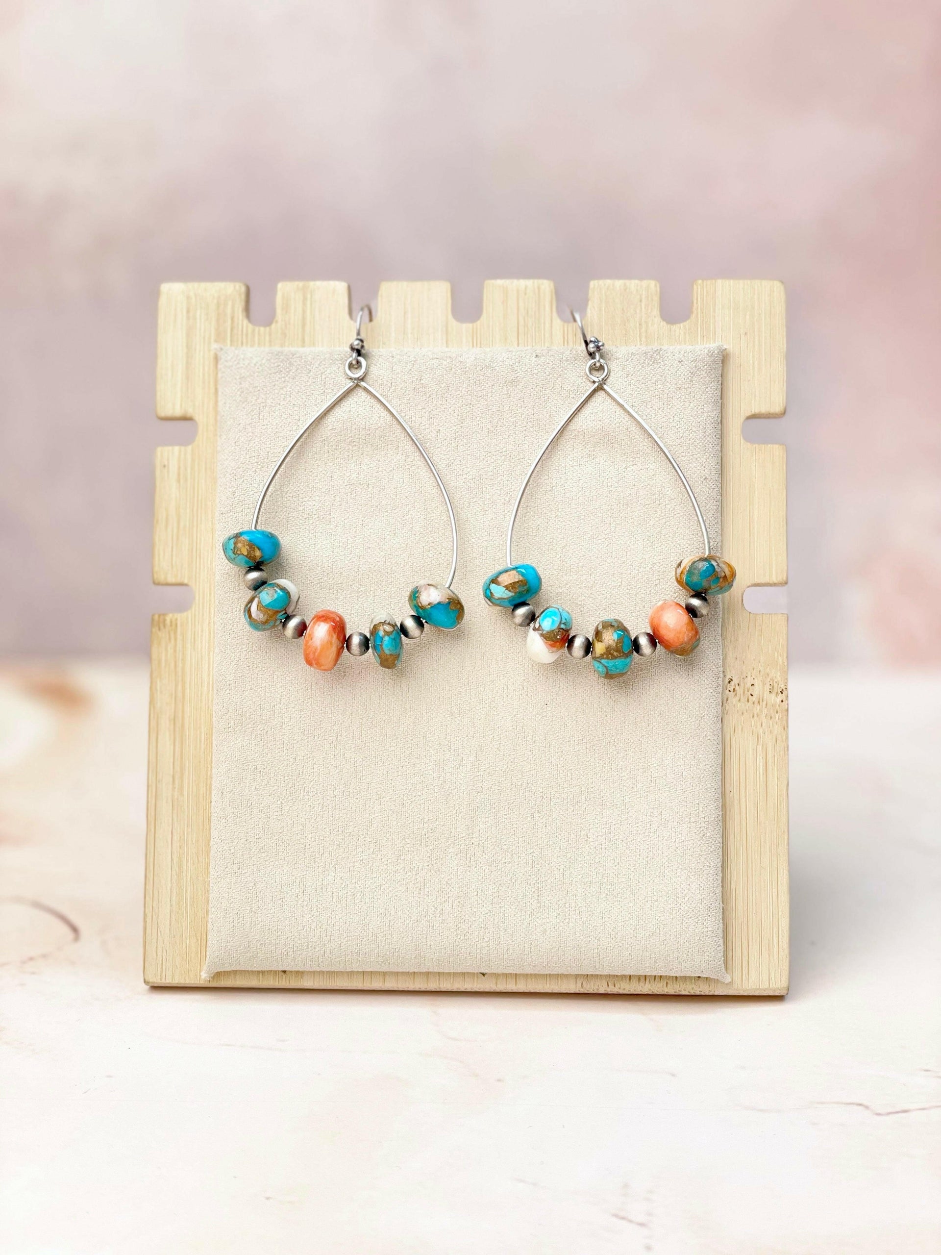 Summertime Copper Boho Desert Pearls Earrings-Earrings-Krush Kandy, Women's Online Fashion Boutique Located in Phoenix, Arizona (Scottsdale Area)