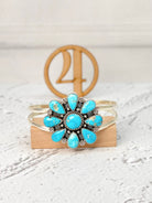 White Water Turquoise Cuff Bangles-Bracelets-Krush Kandy, Women's Online Fashion Boutique Located in Phoenix, Arizona (Scottsdale Area)