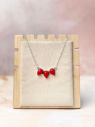 Three Pear Red Rosarita Necklace-Necklaces-Krush Kandy, Women's Online Fashion Boutique Located in Phoenix, Arizona (Scottsdale Area)