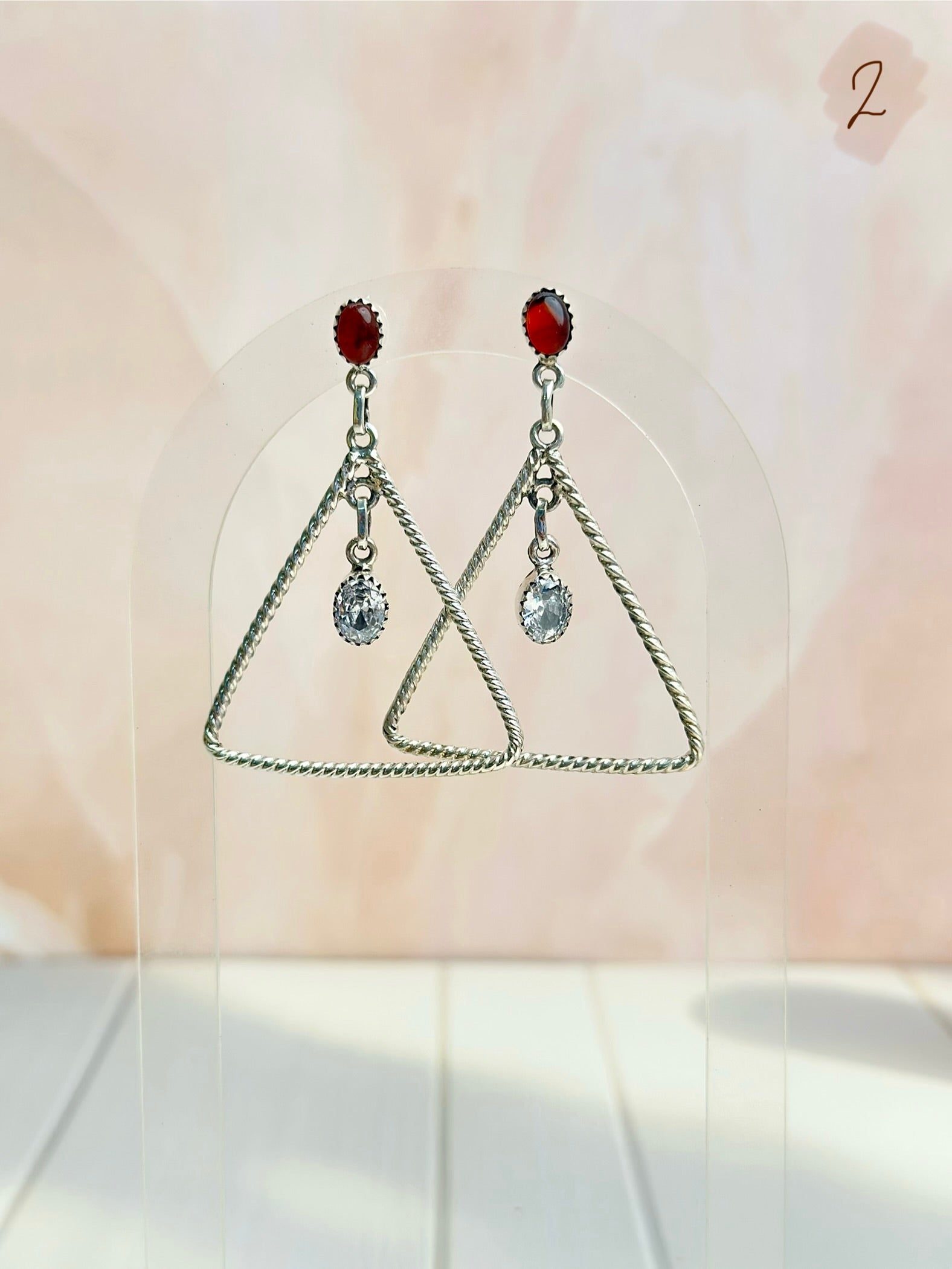 Amber, Turquoise &amp; Crystal Boho Hoops-Earrings-Krush Kandy, Women&#39;s Online Fashion Boutique Located in Phoenix, Arizona (Scottsdale Area)