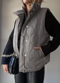 Lux Quilted Puffer Vest-Jackets-Krush Kandy, Women's Online Fashion Boutique Located in Phoenix, Arizona (Scottsdale Area)