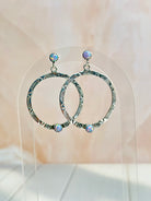 Boho Hoops Opal Earrings-Earrings-Krush Kandy, Women's Online Fashion Boutique Located in Phoenix, Arizona (Scottsdale Area)