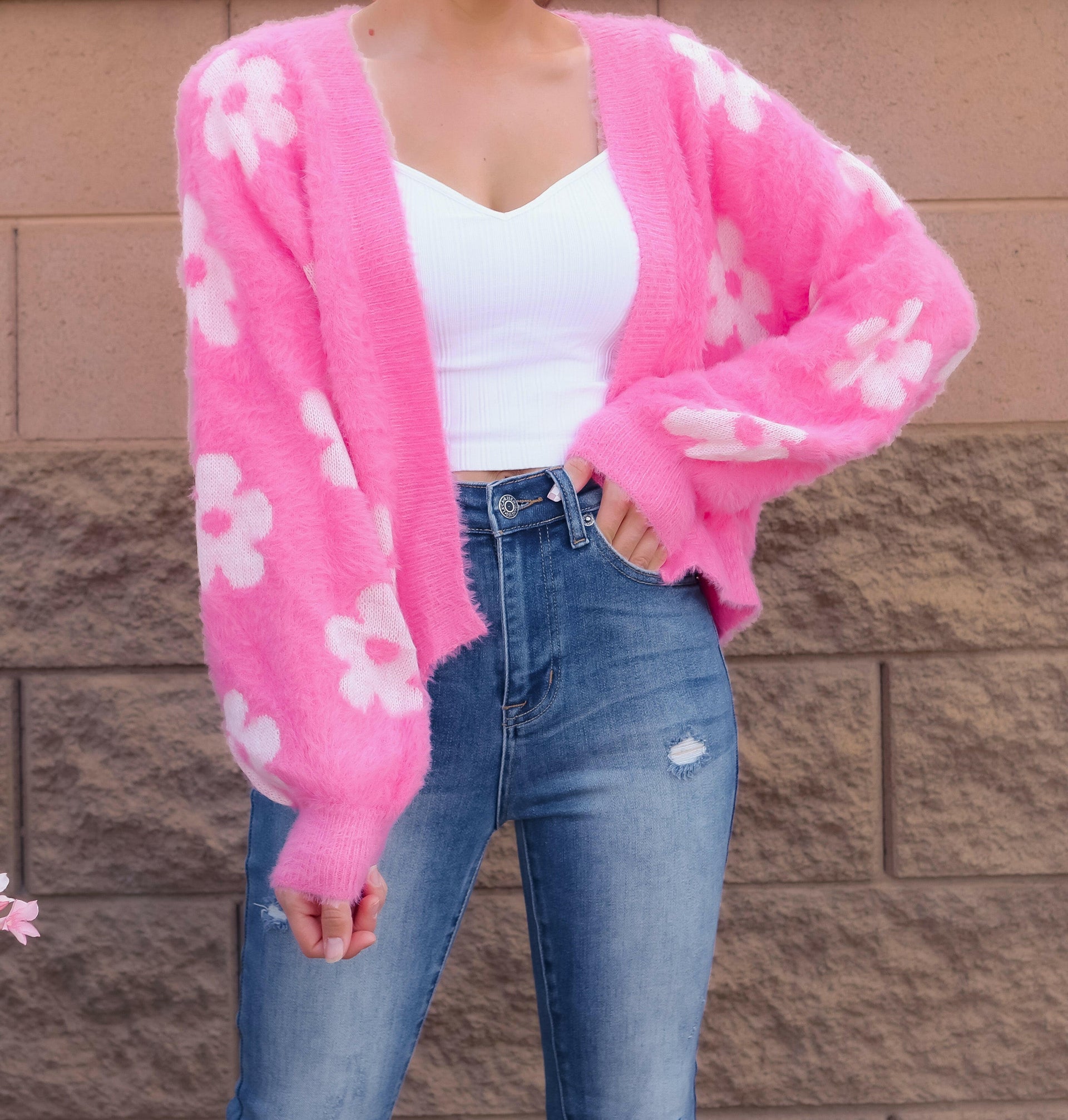 Barbie Girl Floral Cardigan |-Sweaters-Krush Kandy, Women's Online Fashion Boutique Located in Phoenix, Arizona (Scottsdale Area)