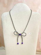 Desert Pearl & Multi Dahlia Bow Necklaces-Necklaces-Krush Kandy, Women's Online Fashion Boutique Located in Phoenix, Arizona (Scottsdale Area)