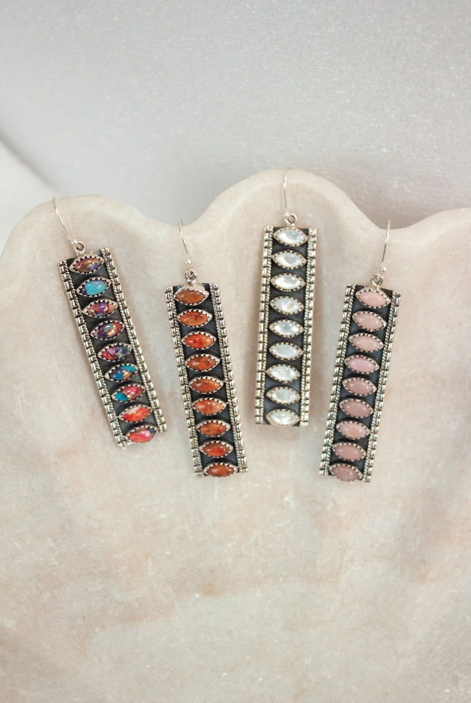 Showstopper Stone Bar Earrings | Krush Exclusive-Drop Earrings-Krush Kandy, Women's Online Fashion Boutique Located in Phoenix, Arizona (Scottsdale Area)