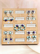 Perfect Touch Berry Dahlia Earrings-Earrings-Krush Kandy, Women's Online Fashion Boutique Located in Phoenix, Arizona (Scottsdale Area)