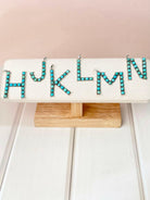 Sign Here Initial Stone Pendant MADE TO ORDER-Squash Blossom Necklaces-Krush Kandy, Women's Online Fashion Boutique Located in Phoenix, Arizona (Scottsdale Area)