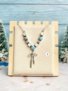 Winter Frost Golden Hills & White Shell Bow Necklace-Necklaces-Krush Kandy, Women's Online Fashion Boutique Located in Phoenix, Arizona (Scottsdale Area)