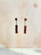 Amber, Turquoise & Crystal Boho Earrings-Earrings-Krush Kandy, Women's Online Fashion Boutique Located in Phoenix, Arizona (Scottsdale Area)