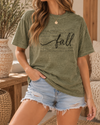 Fall Description Oil Washed Graphic Tee