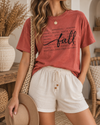 Fall Description Oil Washed Graphic Tee