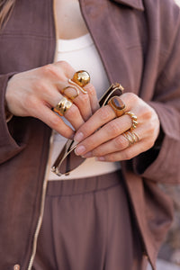 Stainless Steel Irregular Minimalist Band Ring