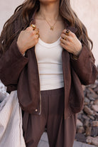 Simply Chic Luxe Suede Jacket-Jackets-Krush Kandy, Women's Online Fashion Boutique Located in Phoenix, Arizona (Scottsdale Area)