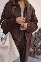 Simply Chic Luxe Suede Jacket-Jackets-Krush Kandy, Women's Online Fashion Boutique Located in Phoenix, Arizona (Scottsdale Area)