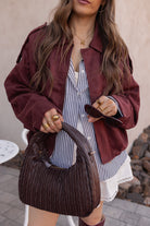 Simply Chic Luxe Suede Jacket-Jackets-Krush Kandy, Women's Online Fashion Boutique Located in Phoenix, Arizona (Scottsdale Area)