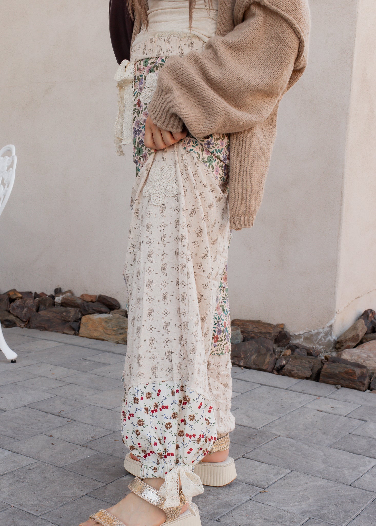 POL Boho Patchwork Crochet Wide-Leg Pants-Pants-Krush Kandy, Women's Online Fashion Boutique Located in Phoenix, Arizona (Scottsdale Area)