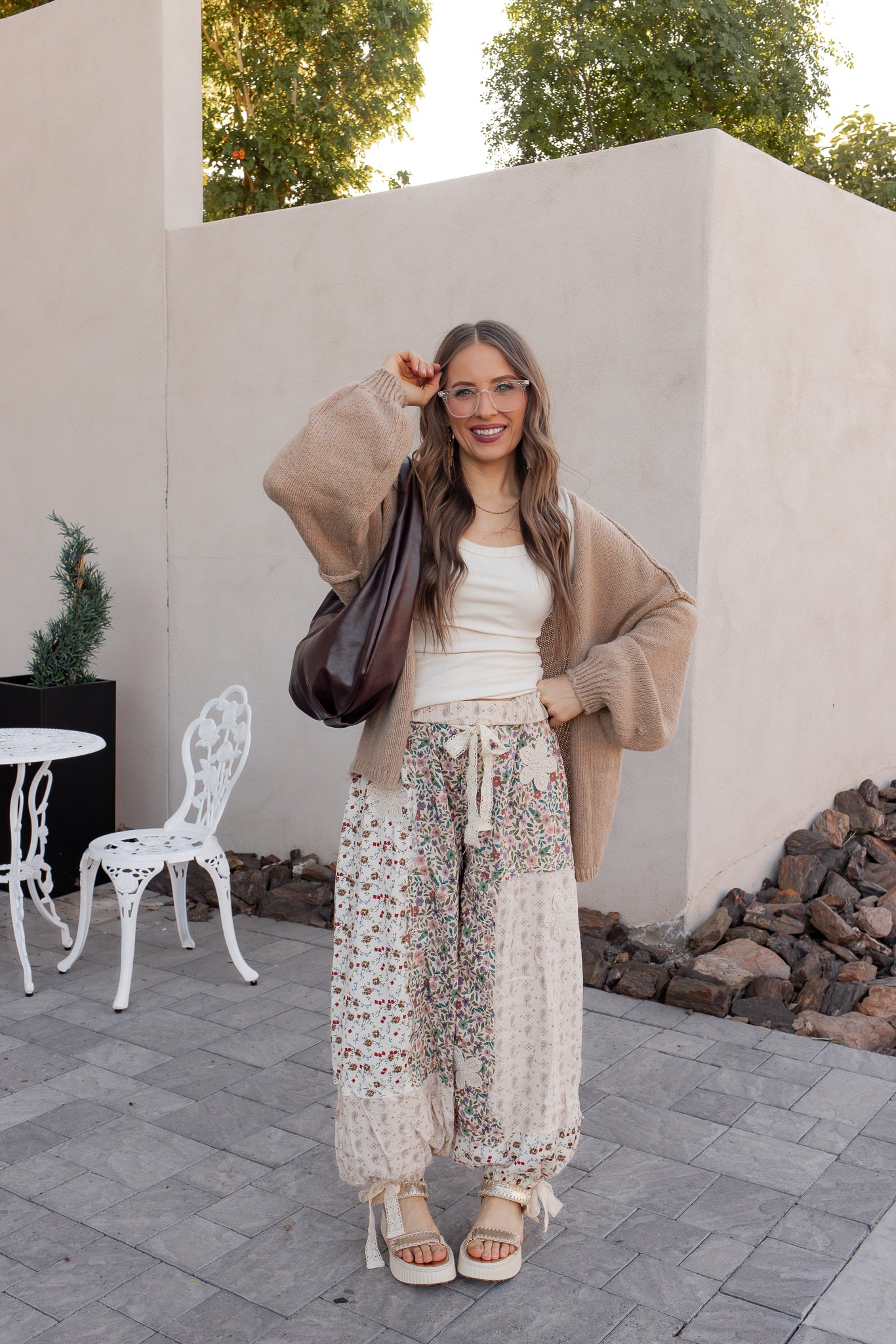 POL Boho Patchwork Crochet Wide-Leg Pants-Pants-Krush Kandy, Women's Online Fashion Boutique Located in Phoenix, Arizona (Scottsdale Area)