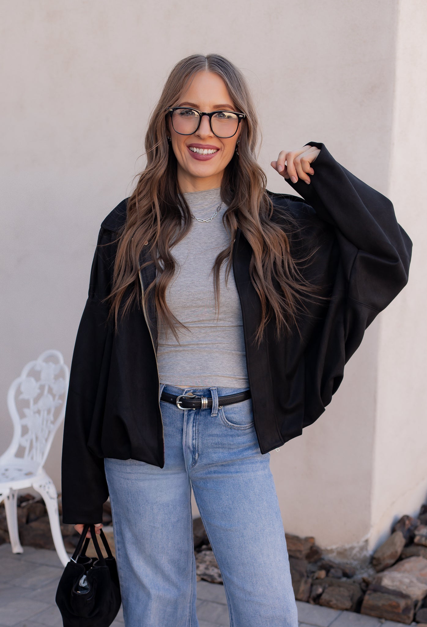 Simply Chic Luxe Suede Jacket-Jackets-Krush Kandy, Women's Online Fashion Boutique Located in Phoenix, Arizona (Scottsdale Area)