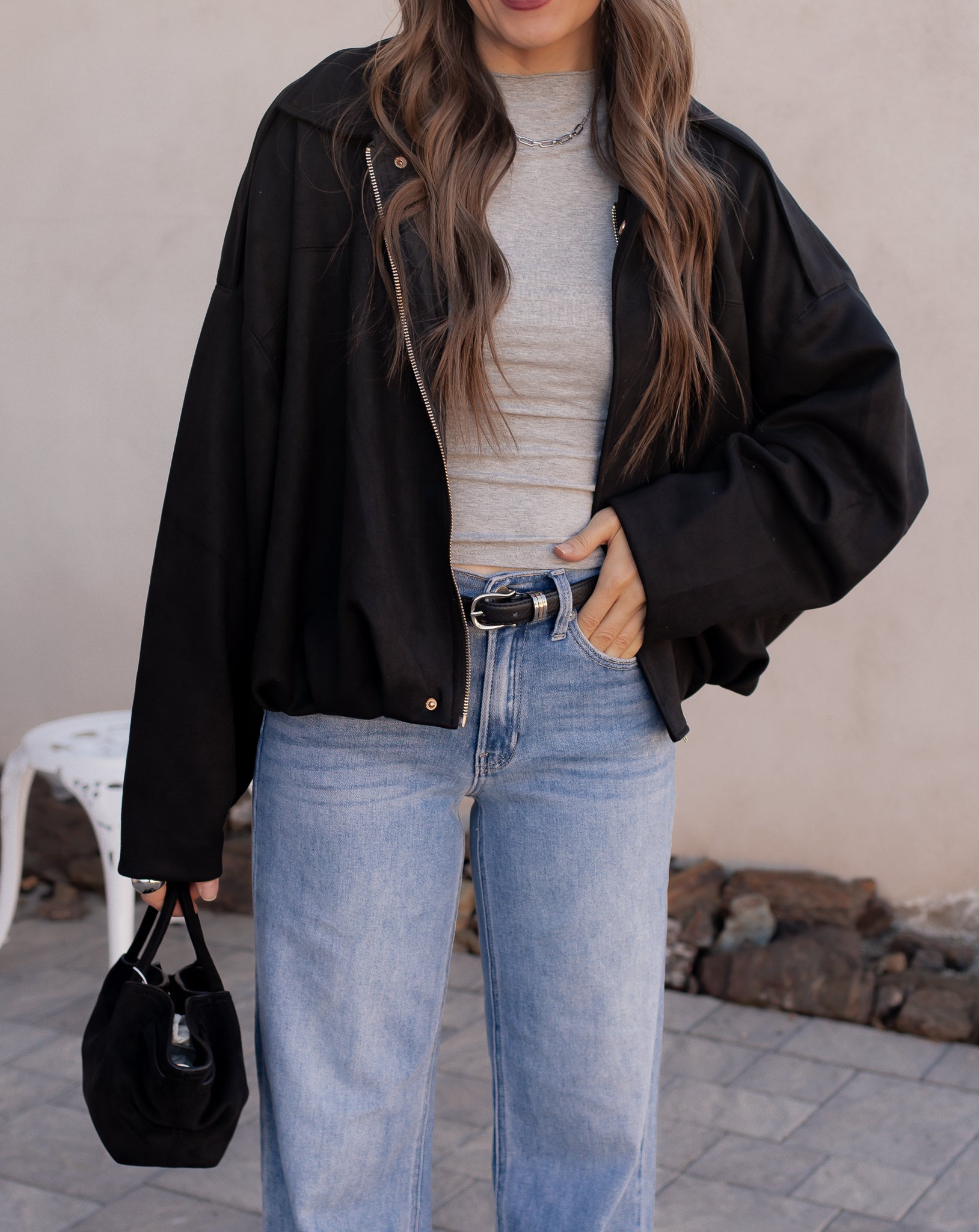 Simply Chic Luxe Suede Jacket-Jackets-Krush Kandy, Women's Online Fashion Boutique Located in Phoenix, Arizona (Scottsdale Area)